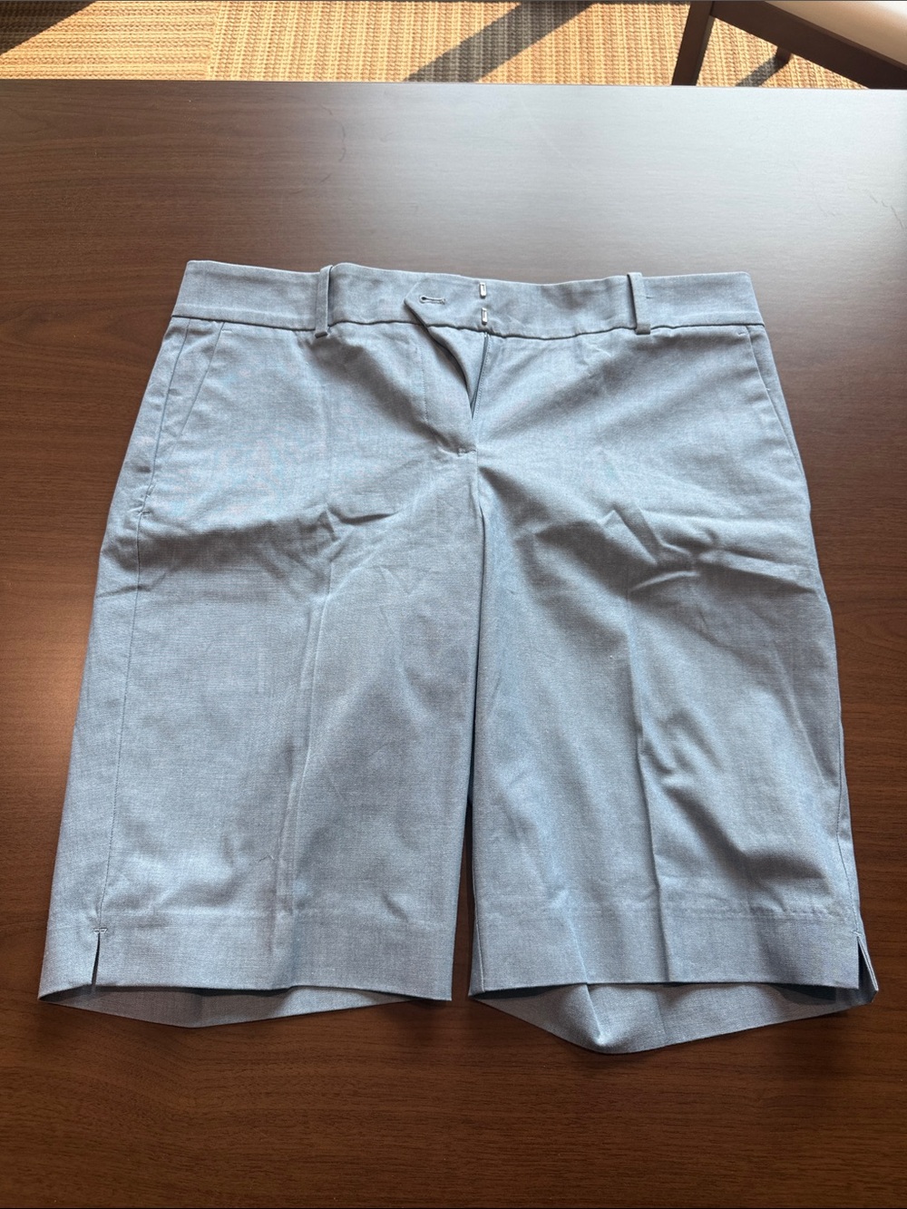 Ann Taylor Light Gray Tailored Bermuda Shorts